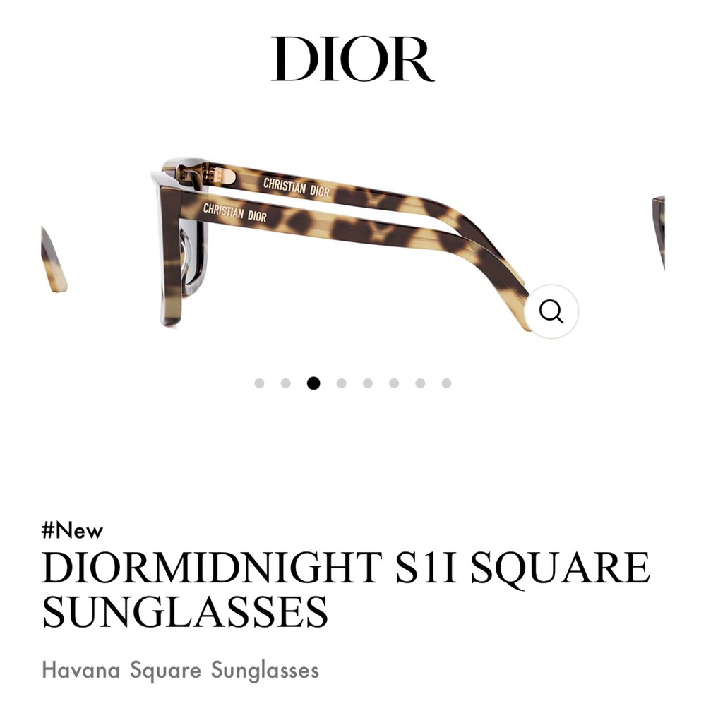 Dior Brown Square Sunglasses Bold Tortoiseshell Design - Picture 3 of 11